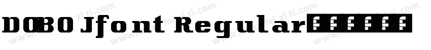DOBO Jfont Regular字体转换